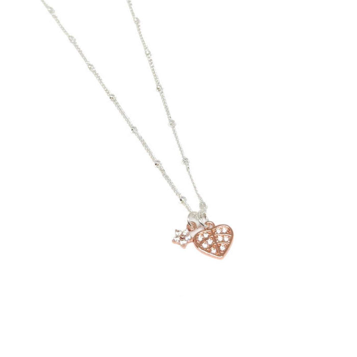 Clementine Lior Leaf Circle |Rose Gold Necklace