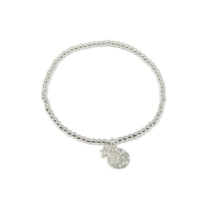 Clementine Lumi Disc Silver Bracelet