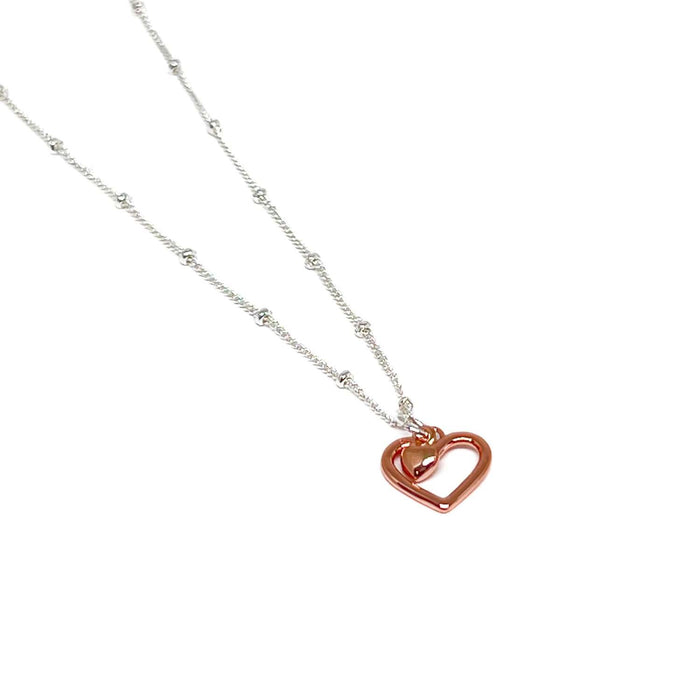 Clementine Alba Heart Necklace - Rose Gold