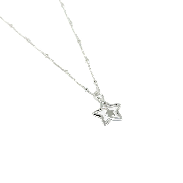 Clementine Yuna Star Necklace - Silver