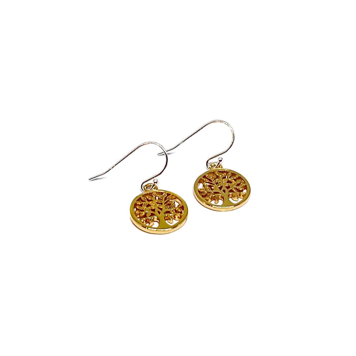 Clementine Taylor Sterling Silver Tree Charm Earrings - Gold