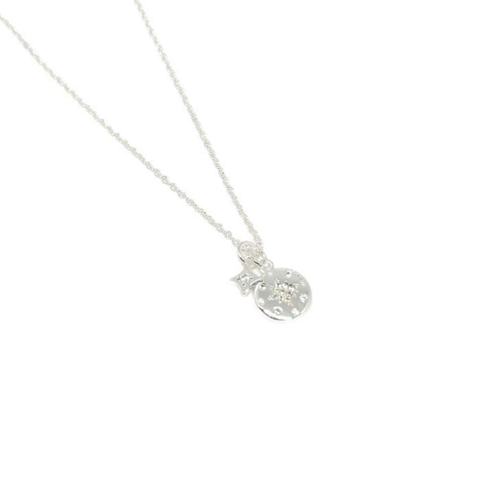 Clementine Vivia Compass Silver Necklace