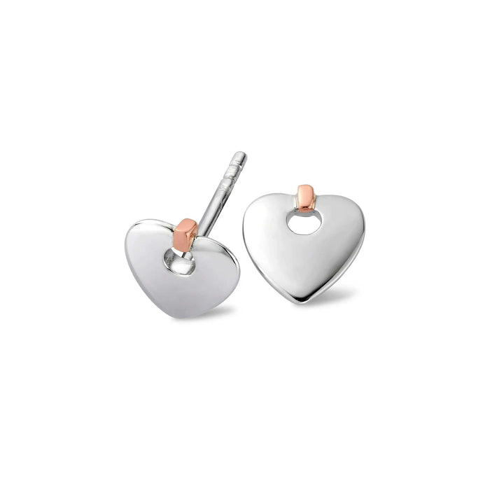 Clogau Cariad Silver Heart Stud Earrings