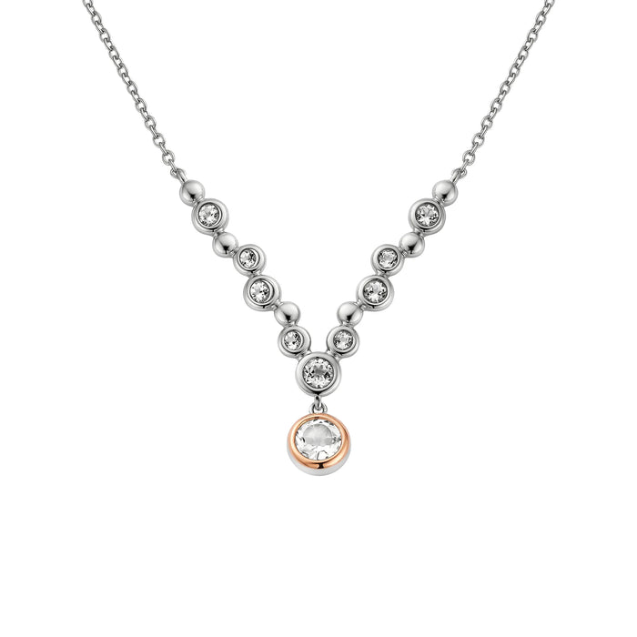Clogau Celebration Sterling Silver Drop Necklace With Topaz