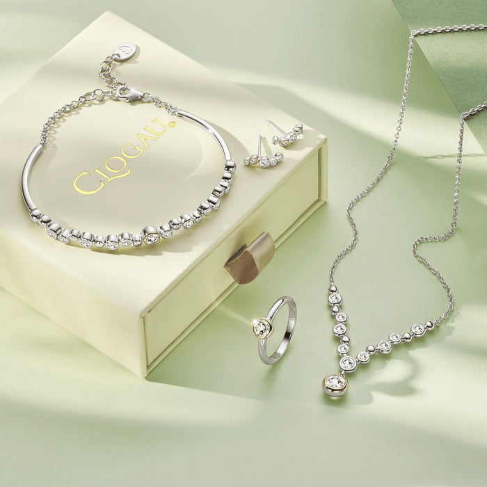 Clogau Celebration Sterling Silver Drop Necklace With Topaz