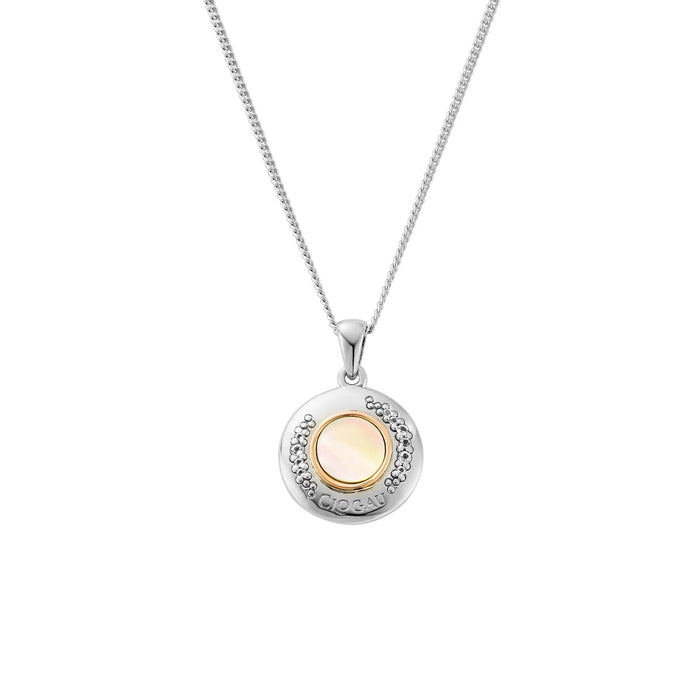 Clogau Celebration Sterling Silver Pendant With Mother of Pearl & Topaz