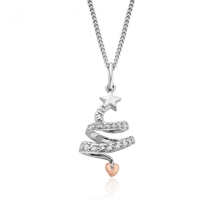 Clogau Christmas Tree Silver & Rose Gold Pendant