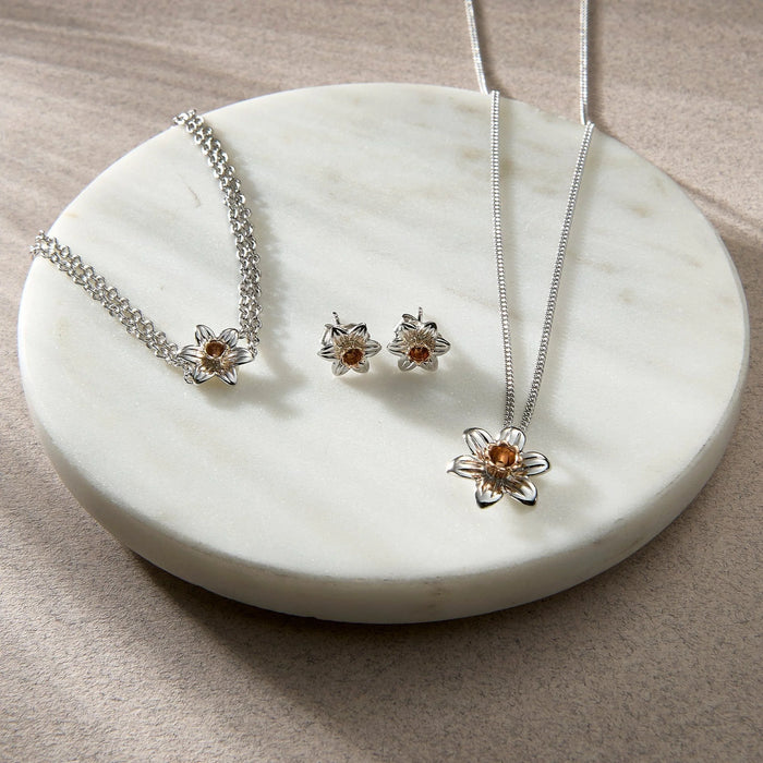 Clogau Daffodil Silver Pendant