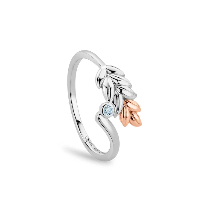Clogau Lilibet Silver And Sky Blue Topaz Ring
