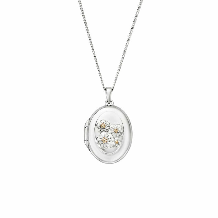 Clogau Nature's Wonder Sterling Silver Forget-Me-Not Locket