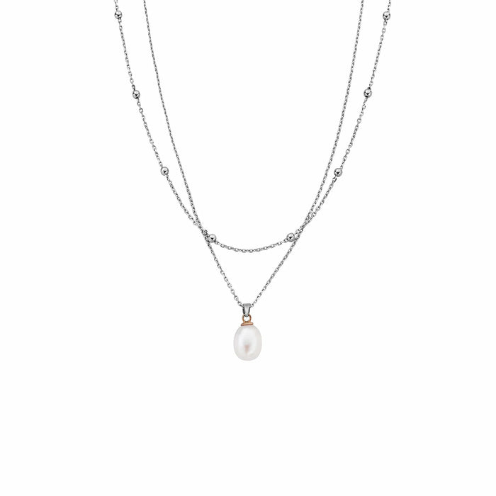 Clogau® Nature's Wonder Sterling Silver Beachcomber Layered Necklace With Pearl