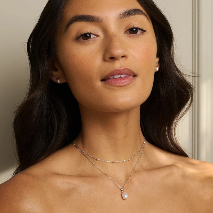 Clogau® Nature's Wonder Sterling Silver Beachcomber Layered Necklace With Pearl