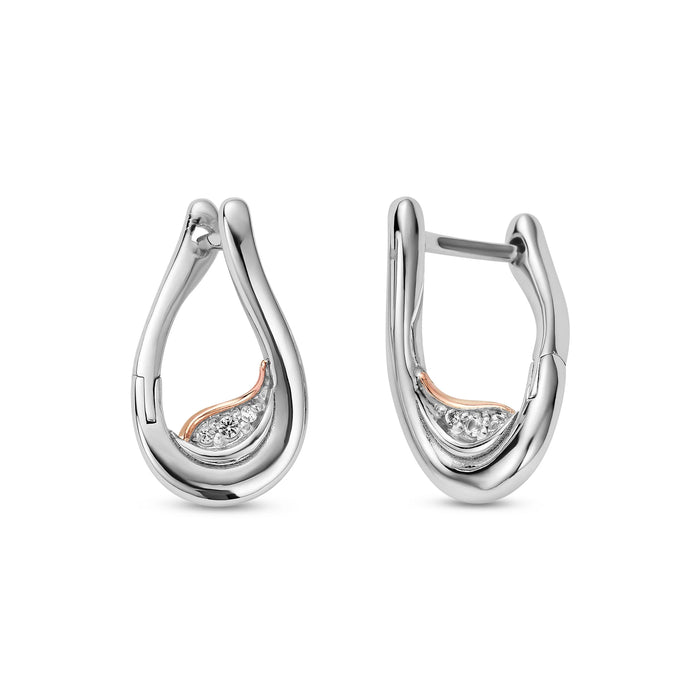 Clogau Past Present Future® Sterling Silver Twist Hoop Earrings