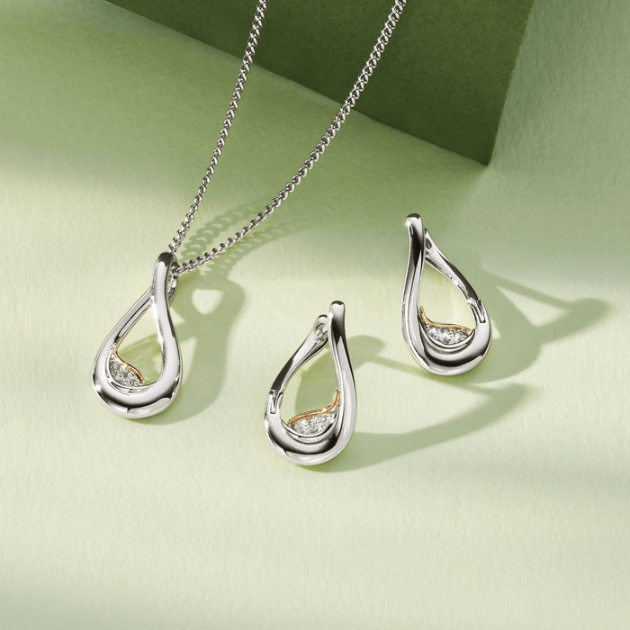 Clogau Past Present Future® Sterling Silver Twist Hoop Earrings