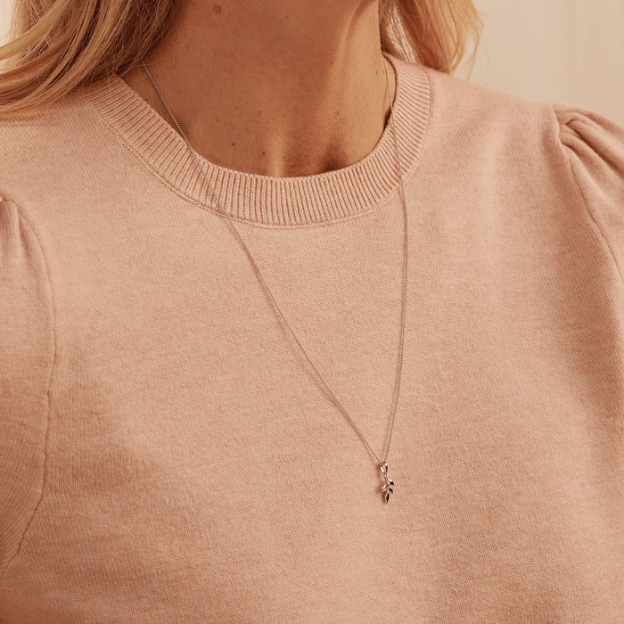 Clogau® Royal Clogau®  Leaf Pendant With Topaz Silver Necklace