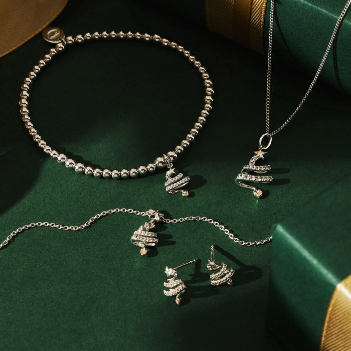 Clogau Christmas Tree Silver Affinity Bead Bracelet
