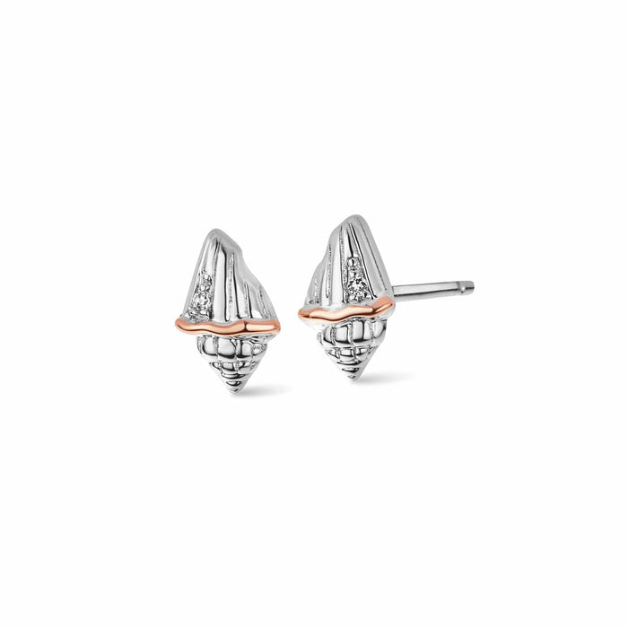 Clogau Sounds Of The Sea Silver Stud Earrings