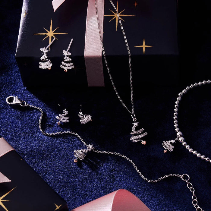 Clogau Christmas Tree Silver & Rose Gold Pendant