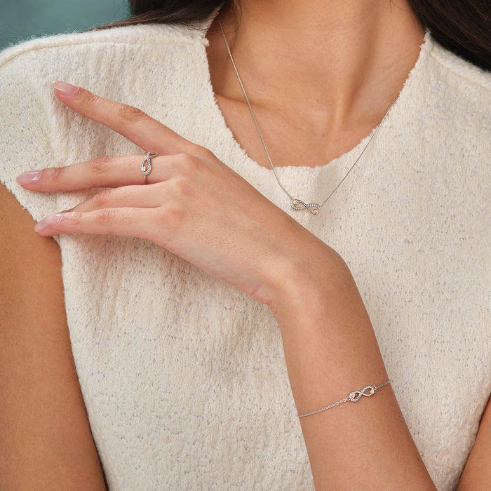 Clogau Tree of Life® Sterling Silver Infinity Bracelet With Topaz