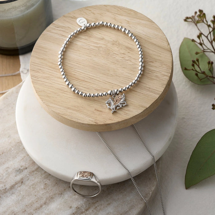 Clogau Welsh Dragon Bead Bracelet