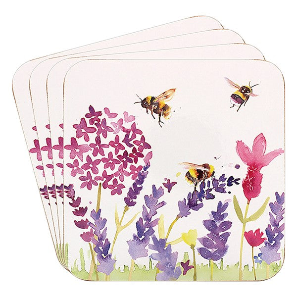 The Leonardo Collection Lavender & Bees Coasters Set of 4
