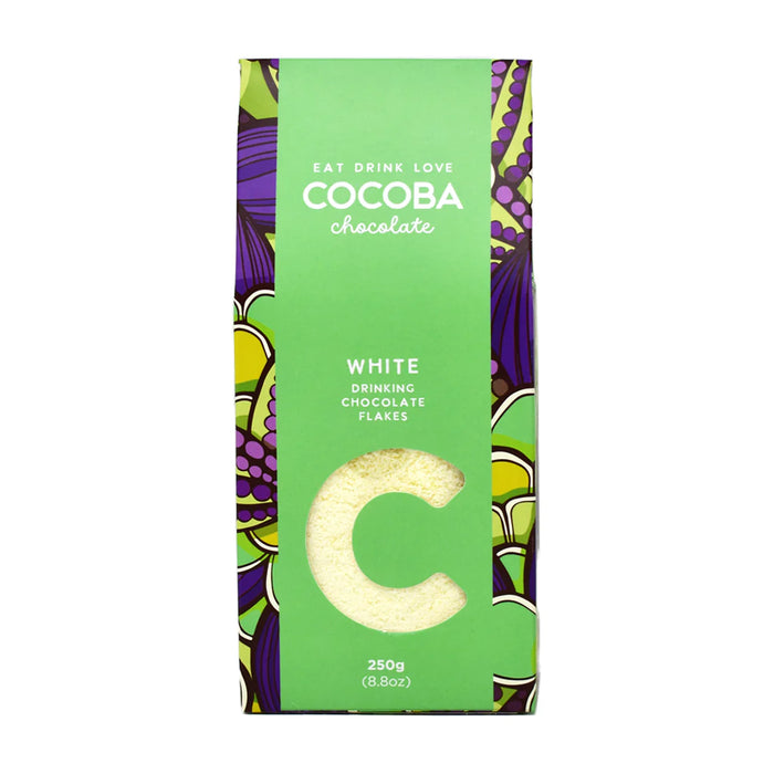 Cocoba White Drinking Chocolate Flakes