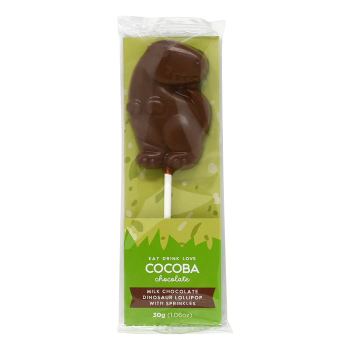 Cocoba Milk Chocolate T-Rex Lollipop With Sprinkles Lollipop