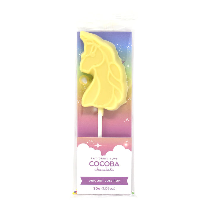 Cocoba White Unicorn Lollipop With Sprinkles Lollipop