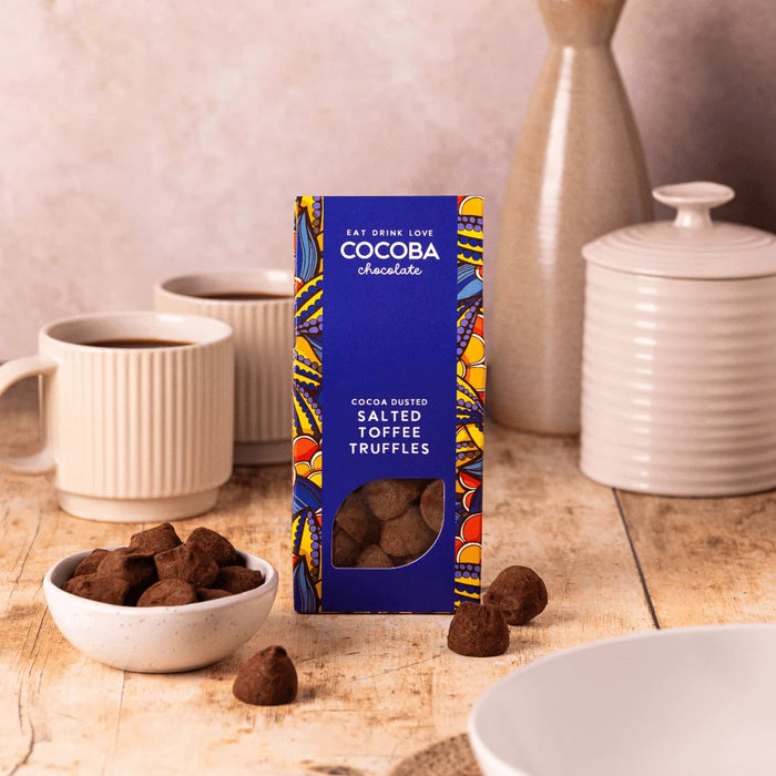 Cocoba Cocoa Dusted Salted Toffee Truffles