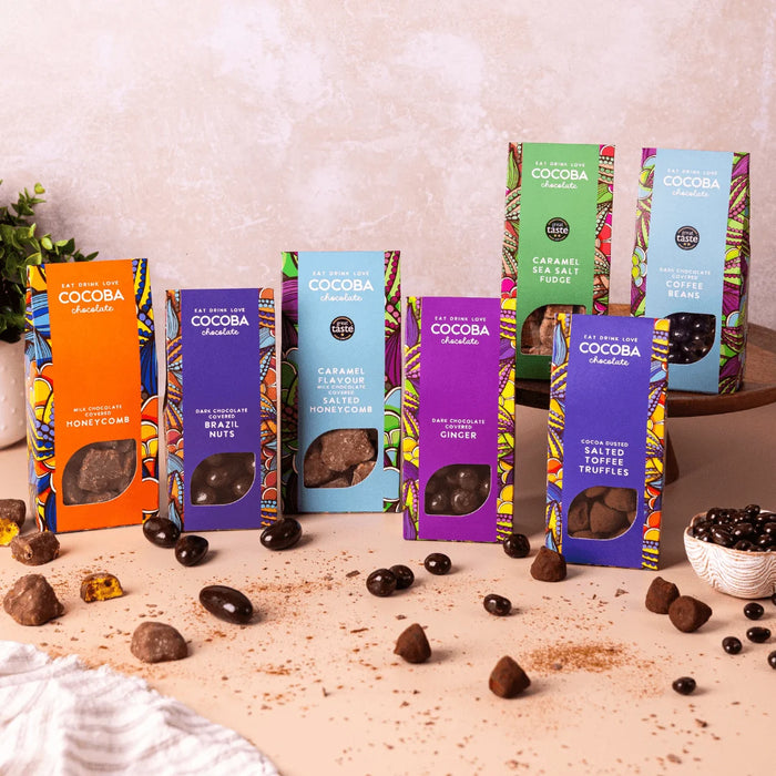 Cocoba Cocoa Dusted Salted Toffee Truffles