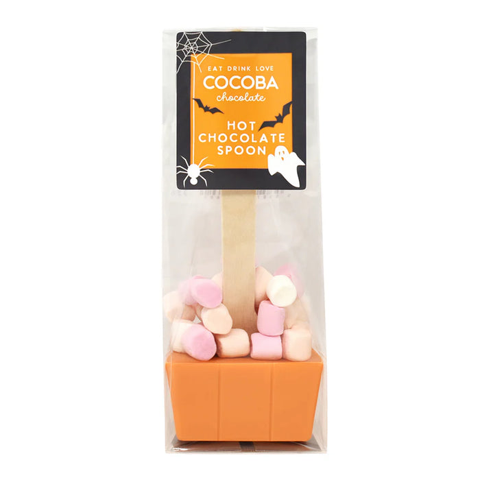 Cocoba Halloween Orange Hot Chocolate Spoon With Marshmallows