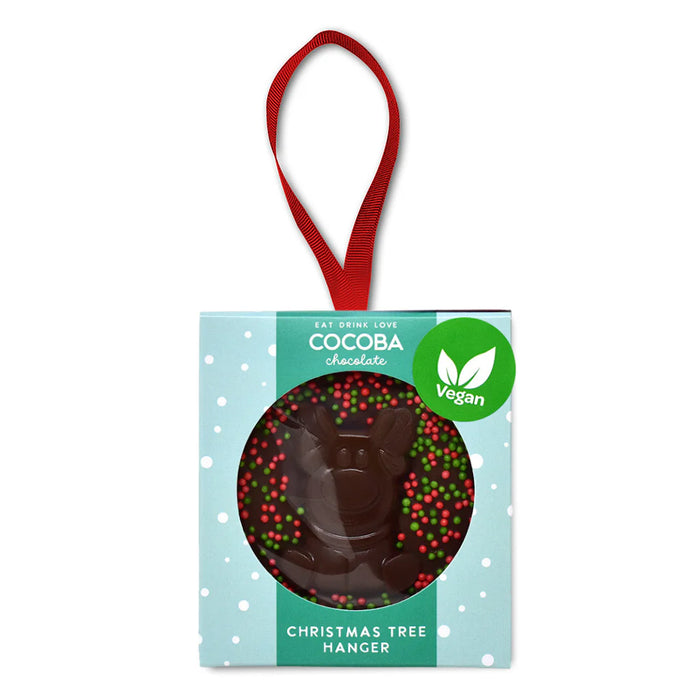 Cocoba Vegan Christmas Reindeer Chocolate Tree Hanger