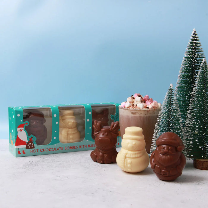 Cocoba Christmas Character Hot Chocolate Bombes (3 Bombes)