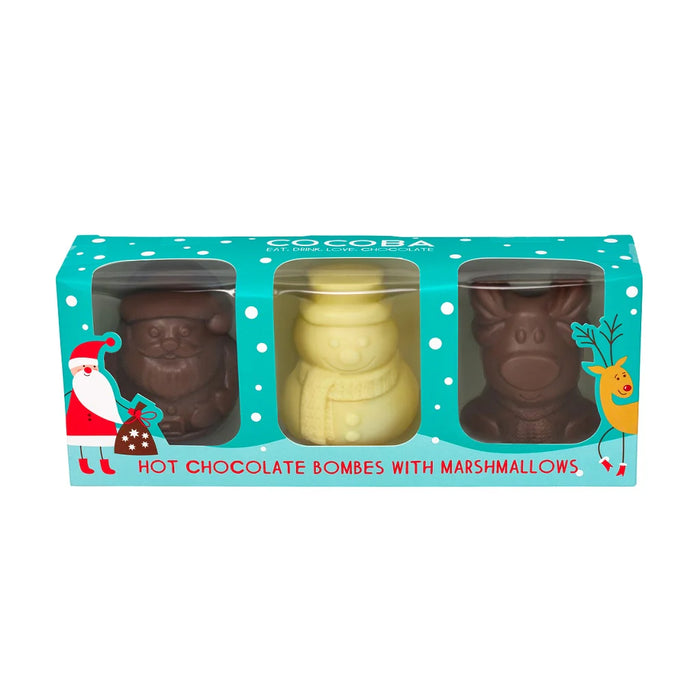 Cocoba Christmas Character Hot Chocolate Bombes (3 Bombes)