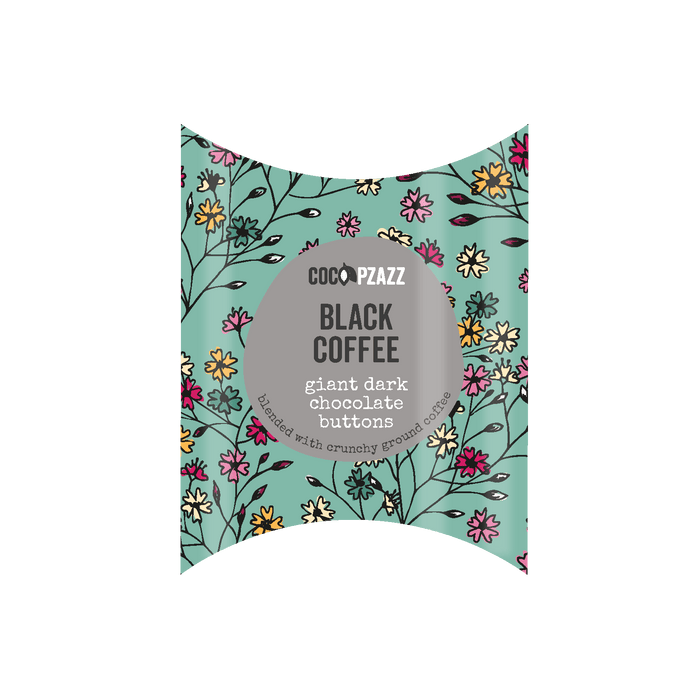 Coco Pzazz Black Coffee Dark Chocolate Buttons Pillow Packs