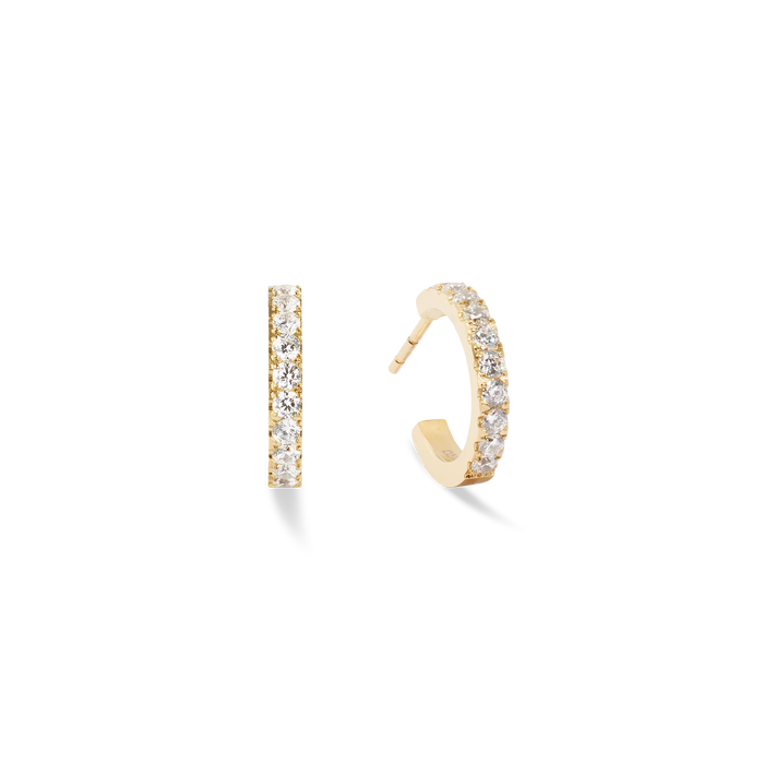 Coeur De Lion Eternal Love Hoop Mini Gold-Crystal Earrings
