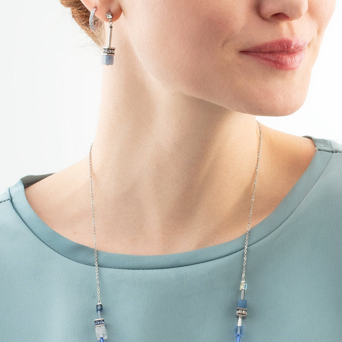 Coeur De Lion Eternal Love Hoop Mini Silver-Crystal Earrings