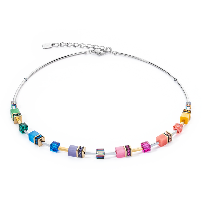 Coeur De Lion GeoCUBE® Iconic Lite Rainbow Necklace