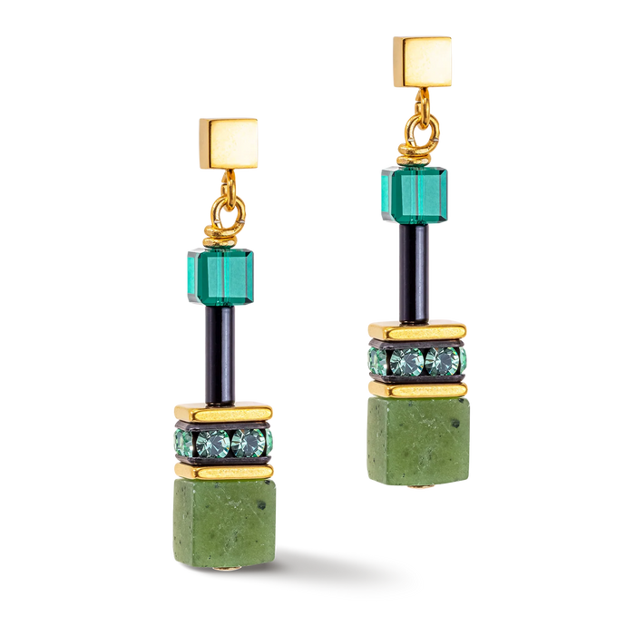 Coeur De Lion GeoCUBE® Iconic Precious Green Earrings