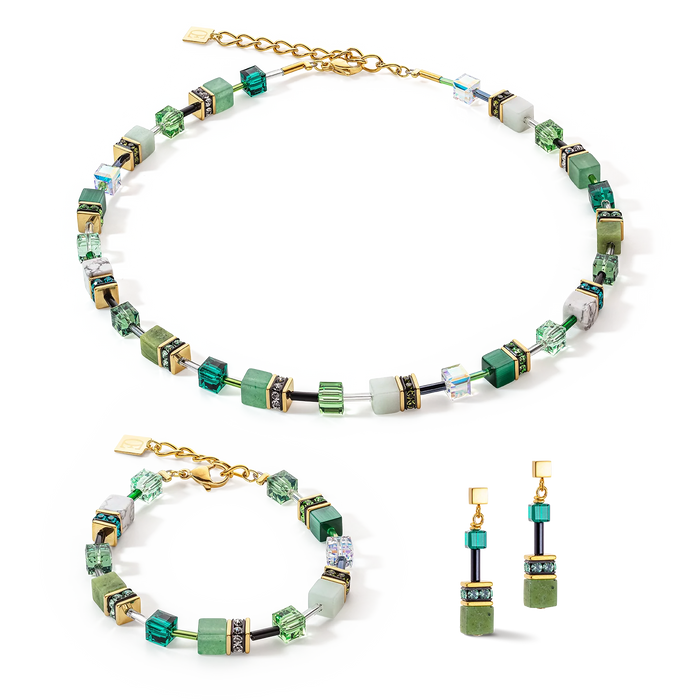 Coeur De Lion GeoCUBE® Iconic Precious Green Earrings