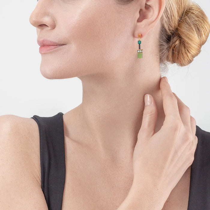 Coeur De Lion GeoCUBE® Iconic Precious Green Earrings