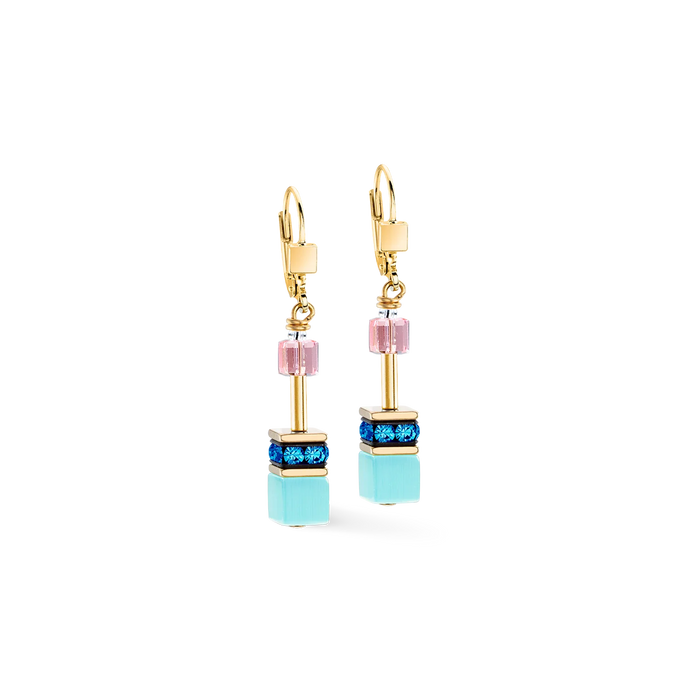 Coeur De Lion GeoCUBE® Iconic Spicy Sweetness Gold Earrings