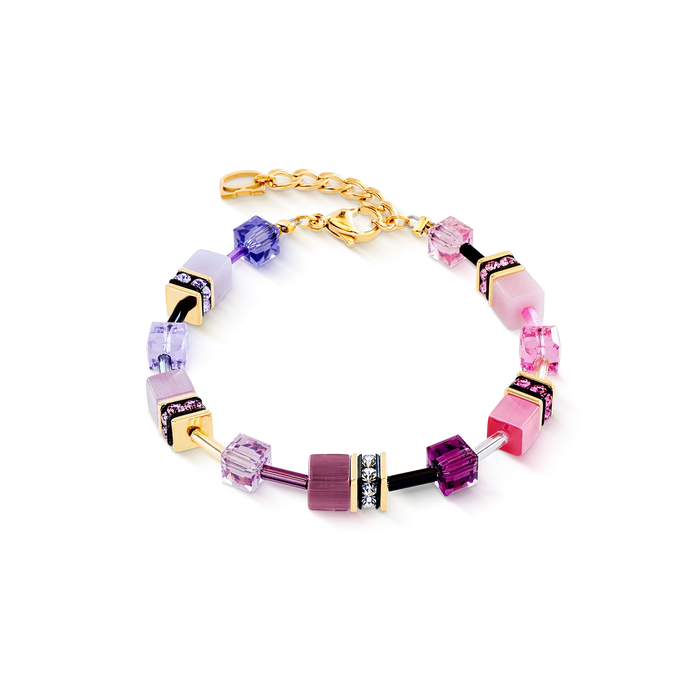 Coeur De Lion Iconic Pink-Lilac Gold Bracelet