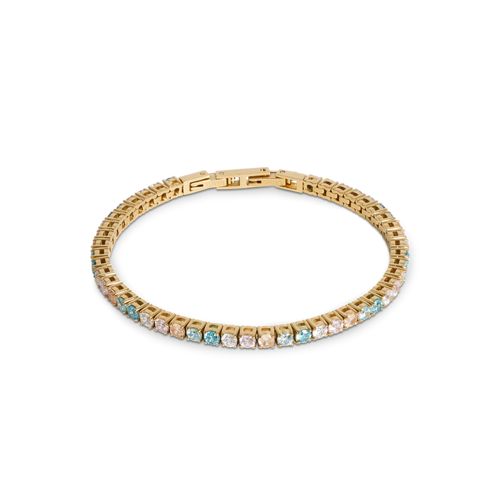 Coeur De Lion Multicolour Tennis Gold Bracelet