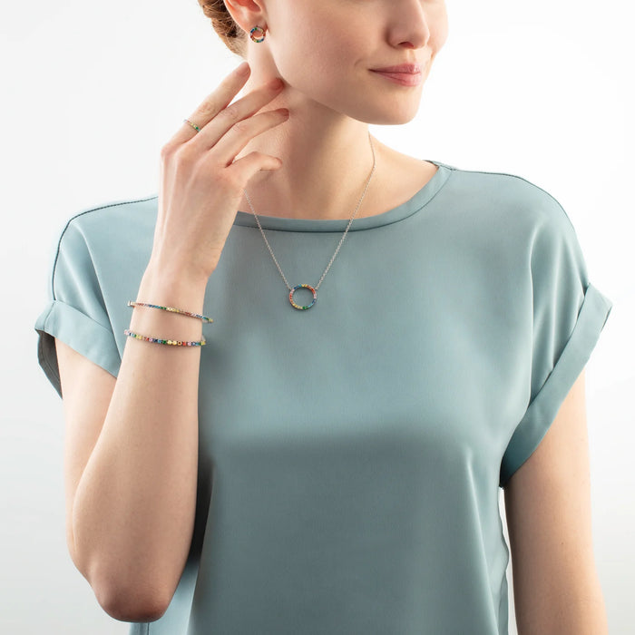 Coeur De Lion Multicolour Tennis Gold Bracelet