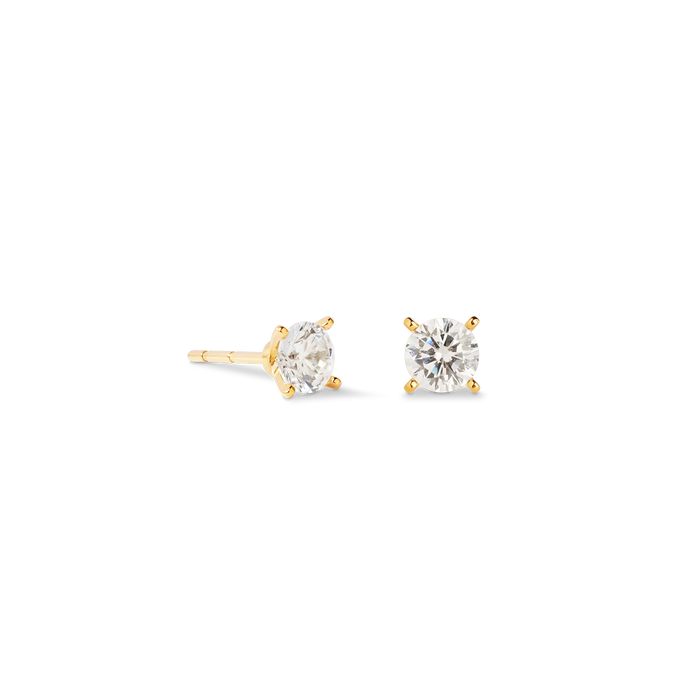 Coeur De Lion Stud Glam Dot 5 mm Gold Crystal Earrings