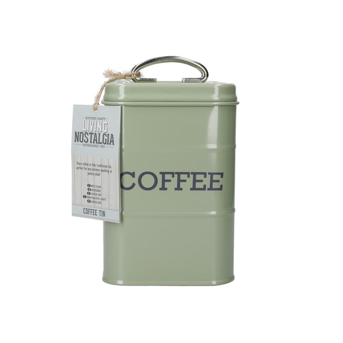 KitchenCraft Living Nostalgia English Sage Green Coffee Canister