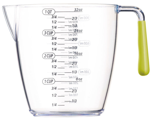 Colourworks 3 Piece Green Acrylic Measuring Jug Set