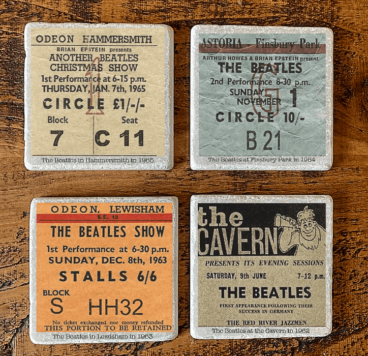 Marble Coaster Set - The Beatles