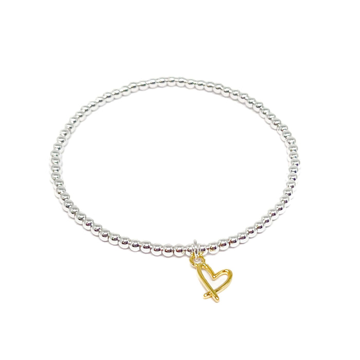 Clementine Cora Heart Bracelet - Gold